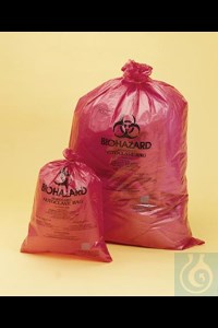 Bild von Bel-Art Red Biohazard Disposal Bags with Warning Label/Sterilization Indicator;
